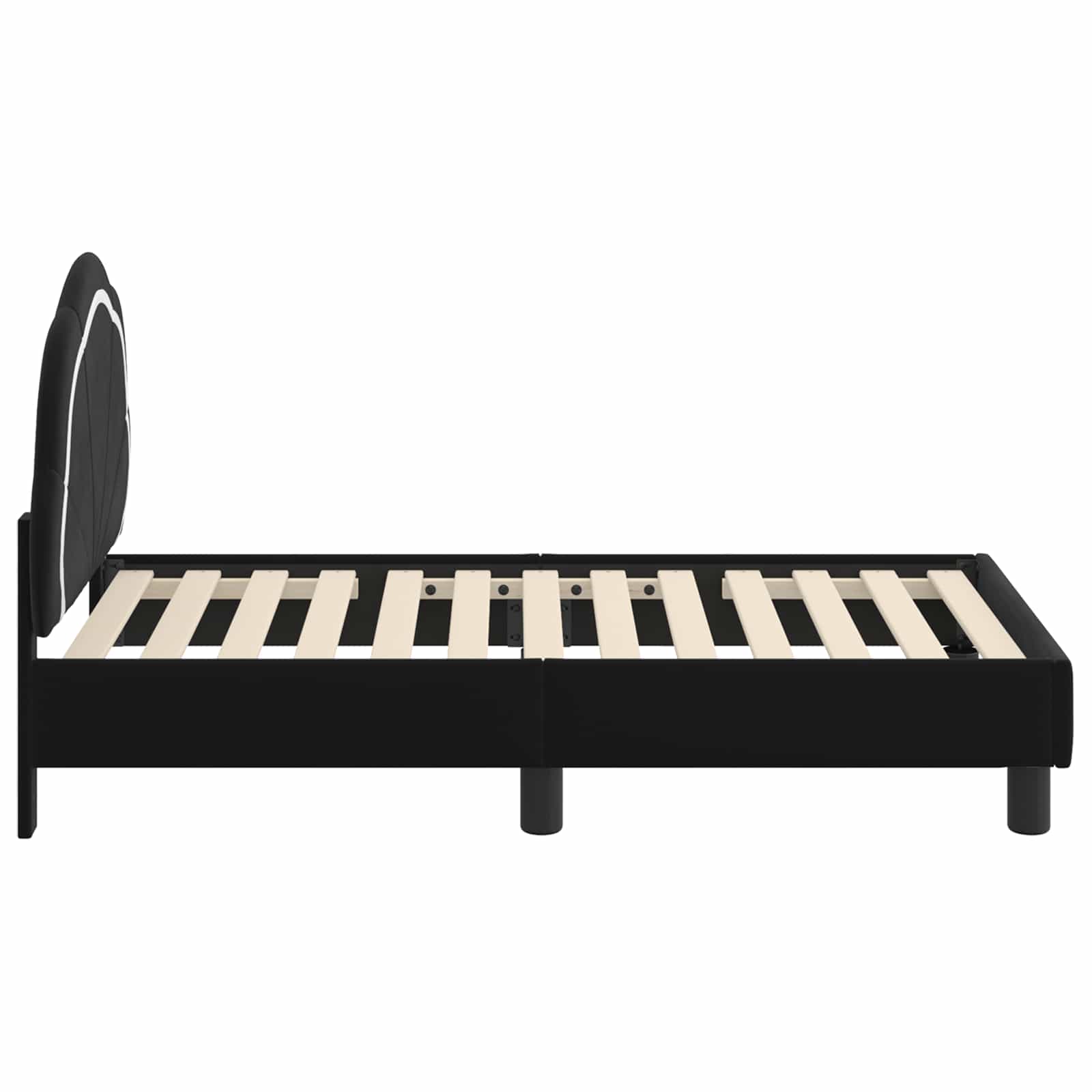 Struttura letto per bambini con testata Nero 70 x 140 cm 42010896