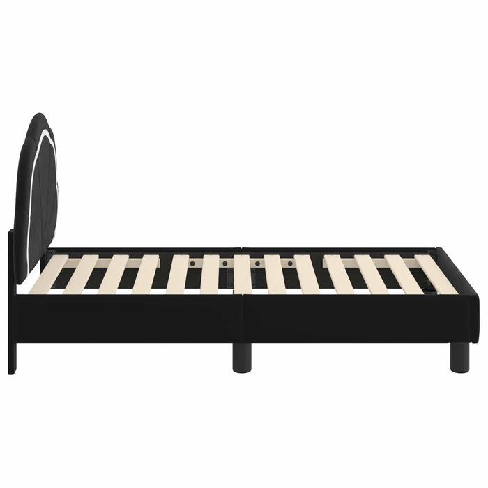Struttura letto per bambini con testata Nero 70 x 140 cm 42010896