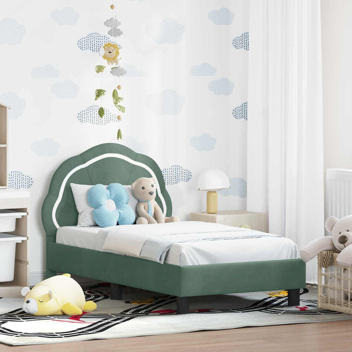 Struttura letto per bambini con testata Verde Mare 70 x 140 cm 42010899