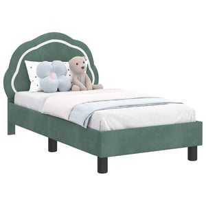 Struttura letto per bambini con testata Verde Mare 70 x 140 cm 42010899