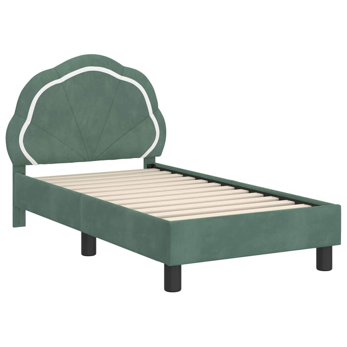 Struttura letto per bambini con testata Verde Mare 70 x 140 cm 42010899