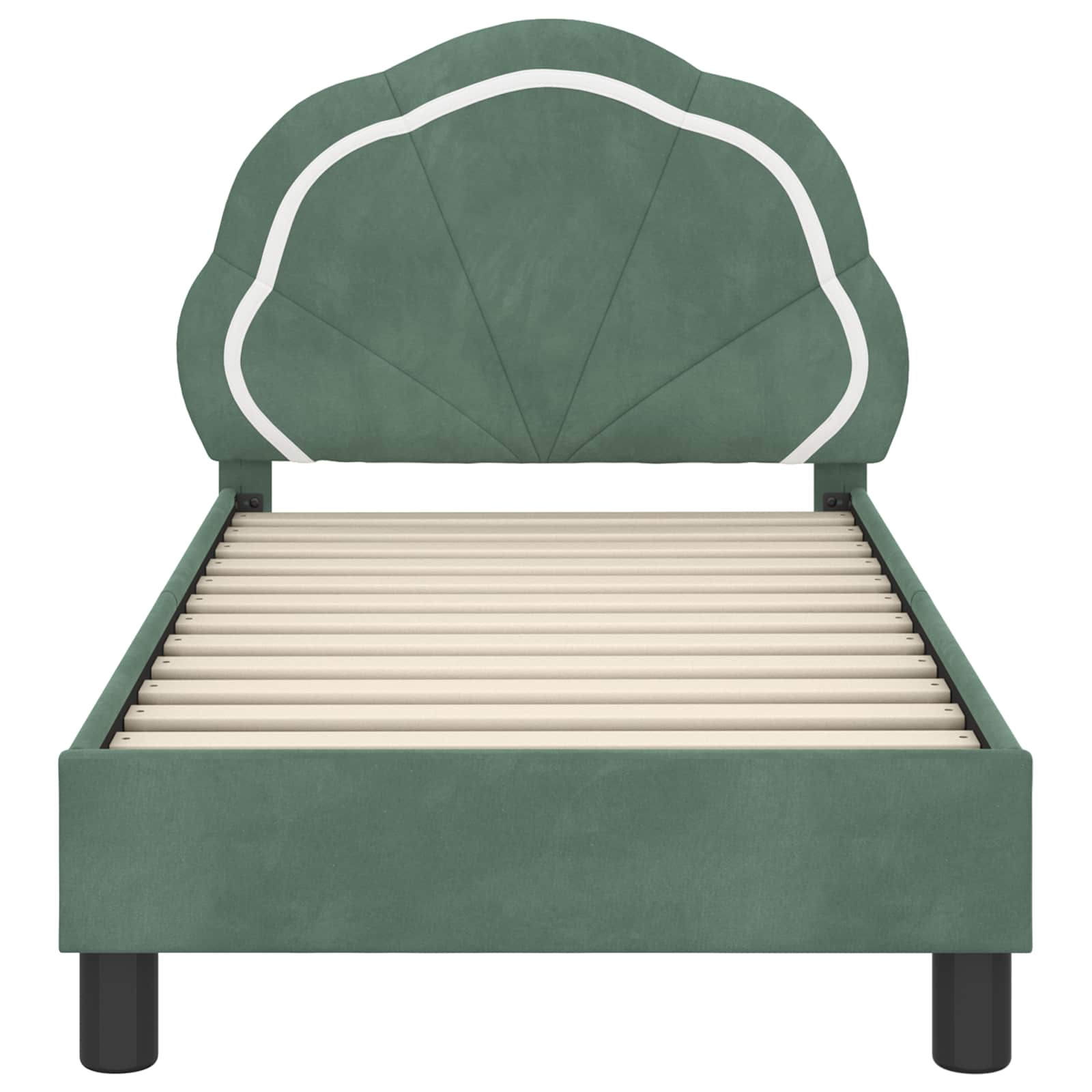 Struttura letto per bambini con testata Verde Mare 70 x 140 cm 42010899