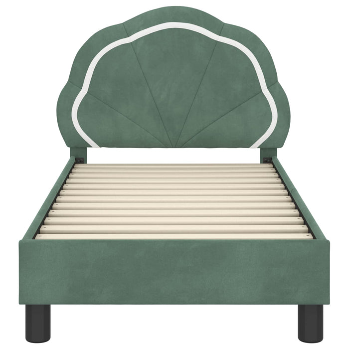 Struttura letto per bambini con testata Verde Mare 70 x 140 cm 42010899