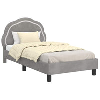 Struttura letto bambini con testata Grigio chiaro 80 x 160 cm 42010901