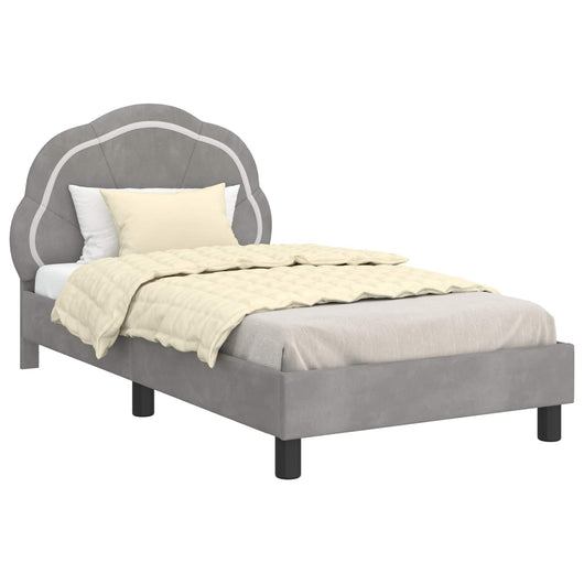 Struttura letto bambini con testata Grigio chiaro 80 x 160 cm 42010901