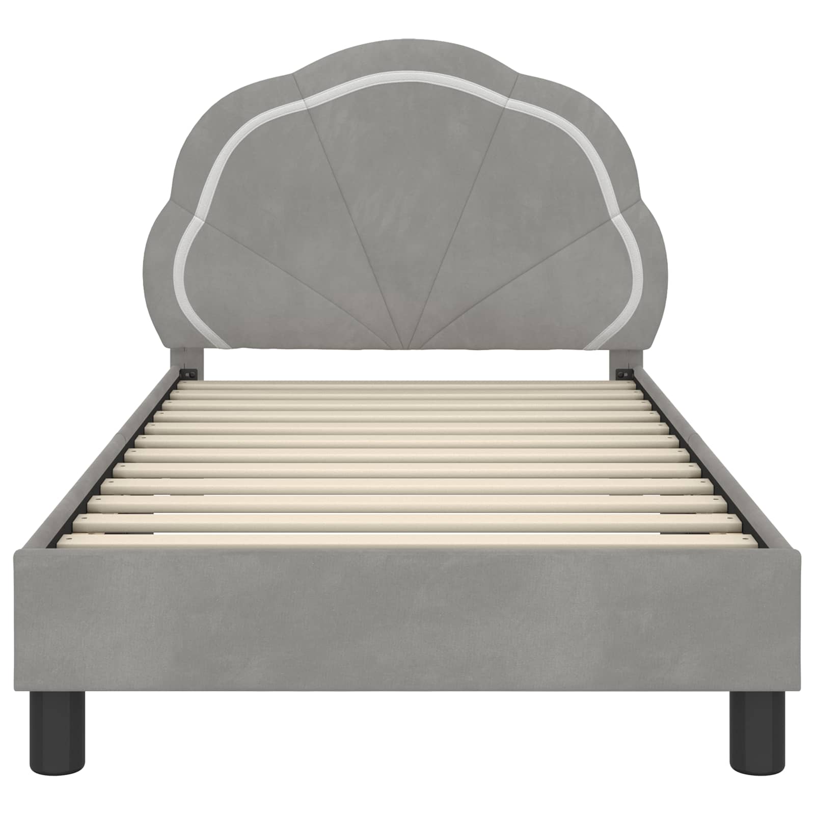 Struttura letto bambini con testata Grigio chiaro 80 x 160 cm 42010901