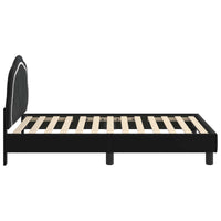 Struttura letto bambini con testata Nero 80 x 160 cm Velluto 42010903