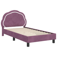 Struttura letto bambini con testata Viola 80 x 160 cm Velluto 42010905