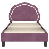 Struttura letto bambini con testata Viola 80 x 160 cm Velluto 42010905