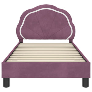 Struttura letto bambini con testata Viola 80 x 160 cm Velluto 42010905