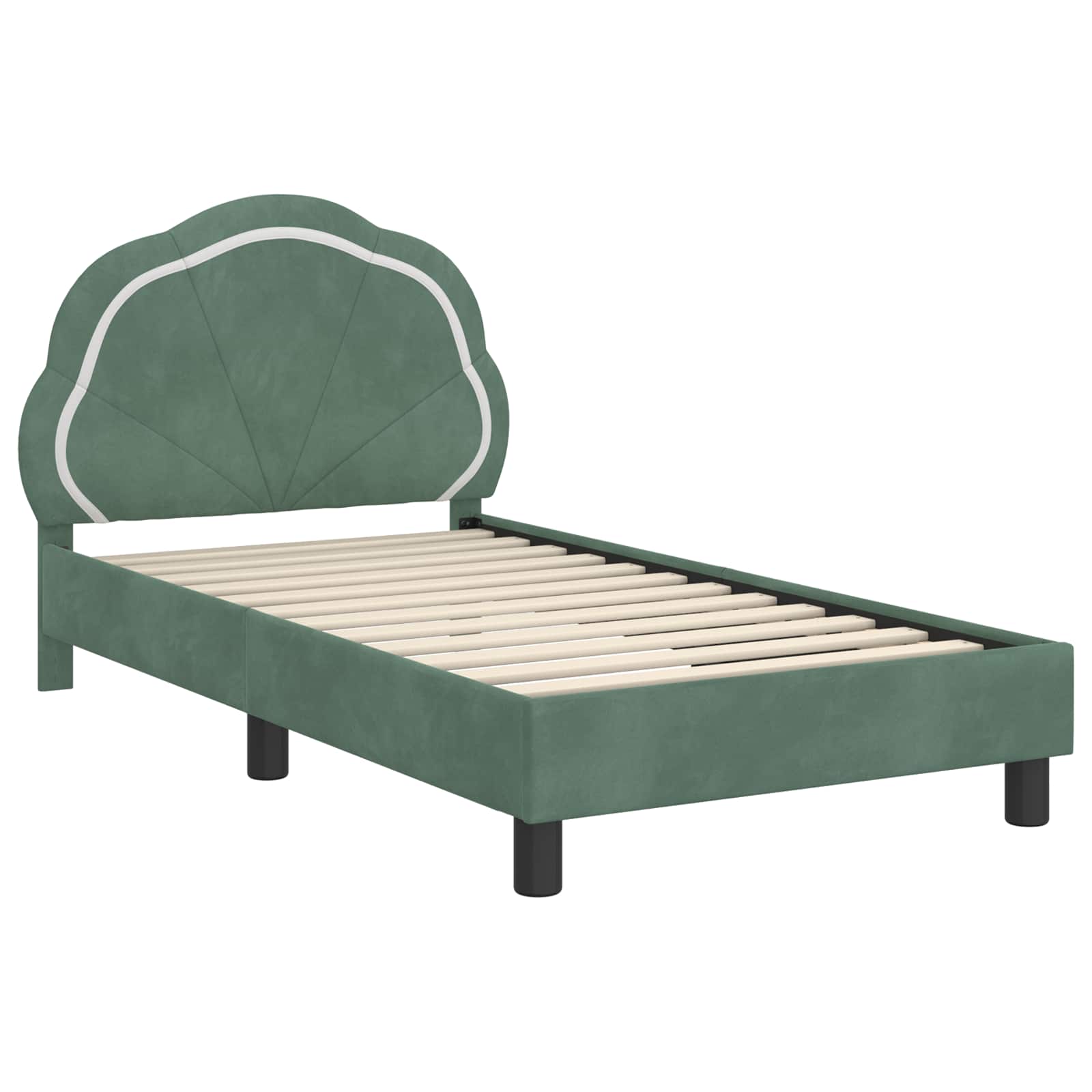 Struttura letto bambini con testata Verde Mare 80 x 160 cm 42010906