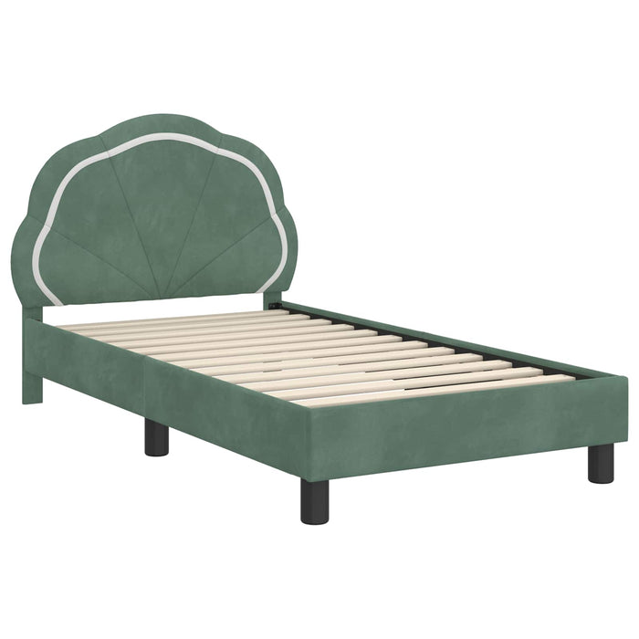 Struttura letto bambini con testata Verde Mare 80 x 160 cm 42010906