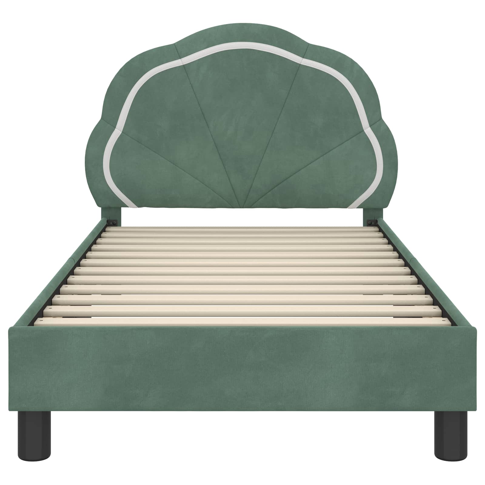 Struttura letto bambini con testata Verde Mare 80 x 160 cm 42010906