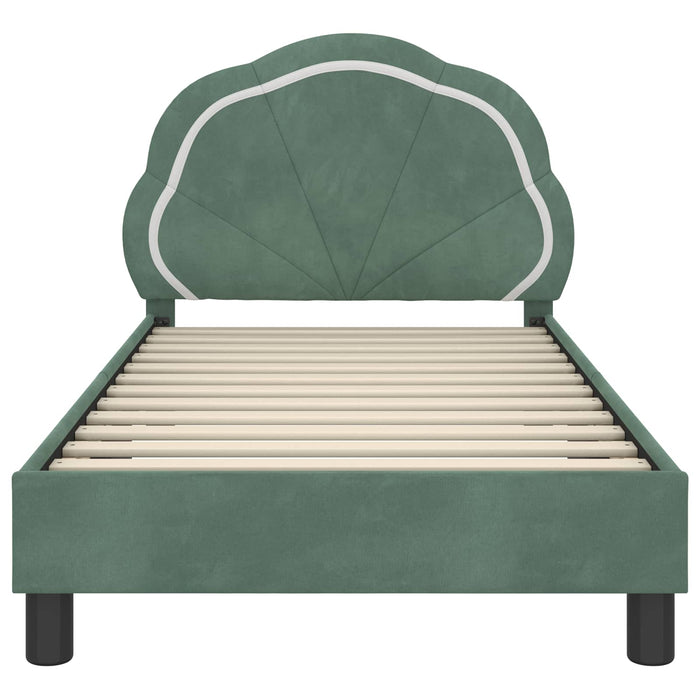 Struttura letto bambini con testata Verde Mare 80 x 160 cm 42010906