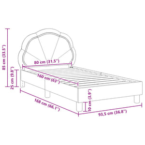 Struttura letto bambini con testata Verde Mare 80 x 160 cm 42010906