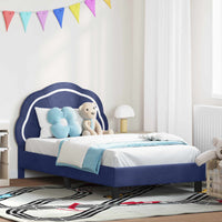 Struttura letto bambini con testata Blu Polizia 80 x 160 cm 42010907