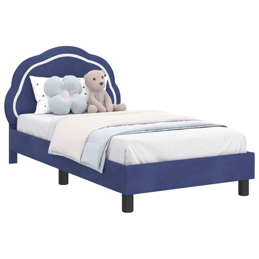 Struttura letto bambini con testata Blu Polizia 80 x 160 cm 42010907