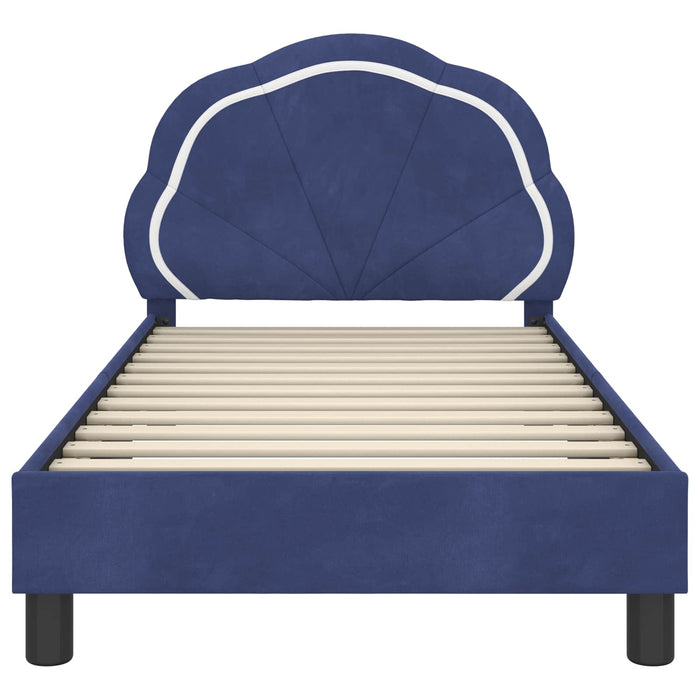 Struttura letto bambini con testata Blu Polizia 80 x 160 cm 42010907
