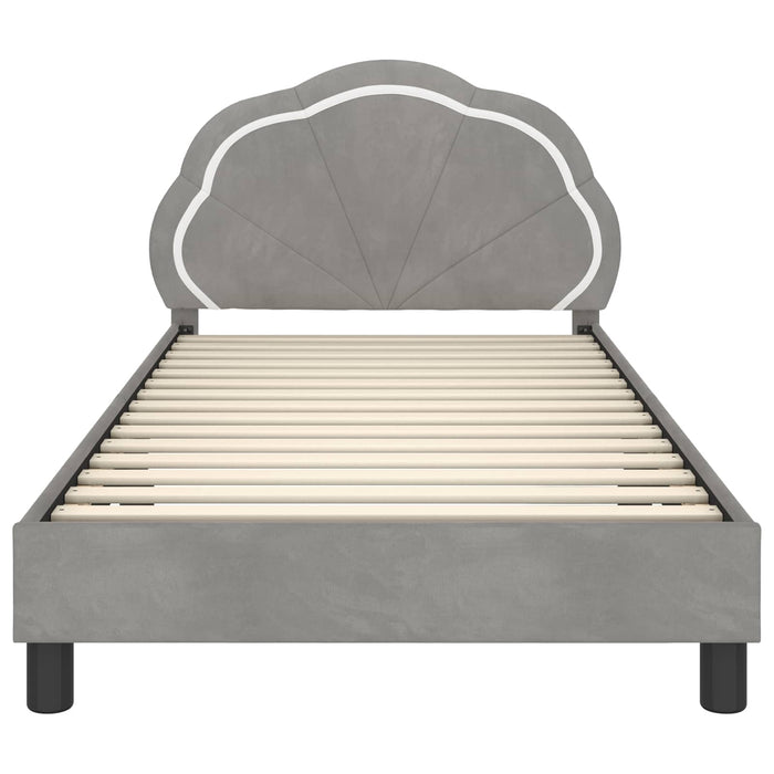 Struttura letto bambini con testata Grigio chiaro 80 x 200 cm 42010908