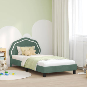 Struttura letto bambini con testata Verde Mare 80 x 200 cm 42010913