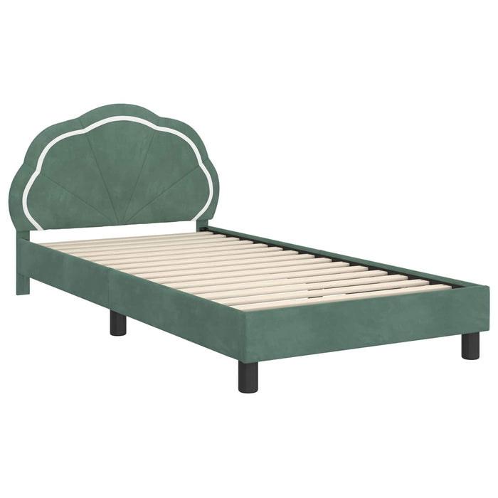Struttura letto bambini con testata Verde Mare 80 x 200 cm 42010913