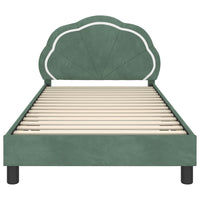 Struttura letto bambini con testata Verde Mare 80 x 200 cm 42010913