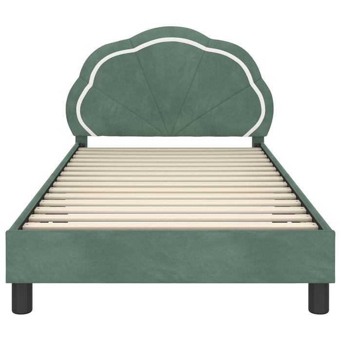 Struttura letto bambini con testata Verde Mare 80 x 200 cm 42010913