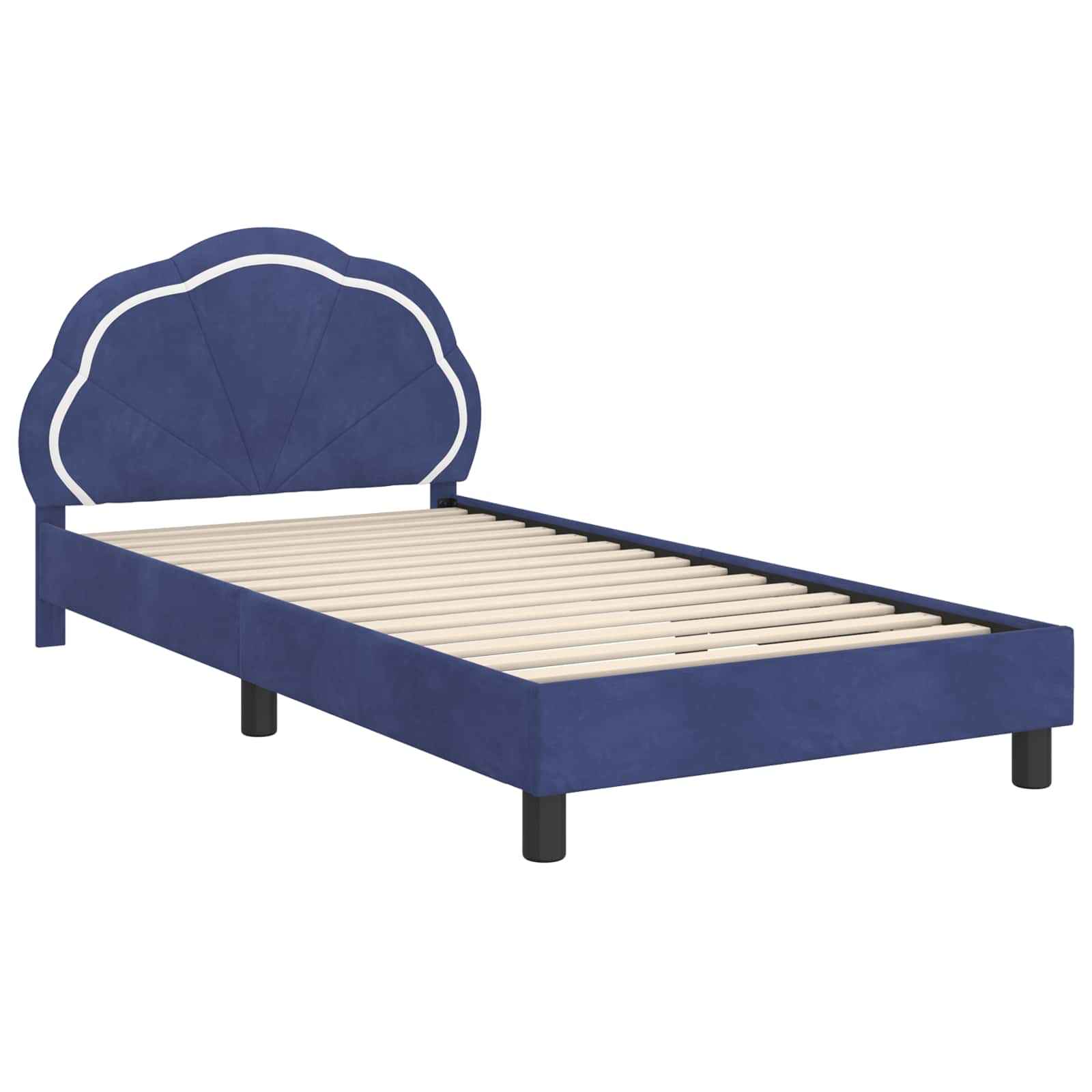 Struttura letto bambini con testata Blu Polizia 80 x 200 cm 42010914