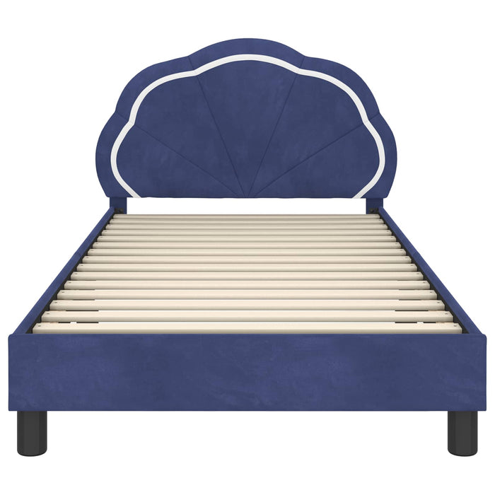 Struttura letto bambini con testata Blu Polizia 80 x 200 cm 42010914