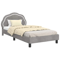 Struttura letto bambini con testata Grigio chiaro 90 x 190 cm 42010915