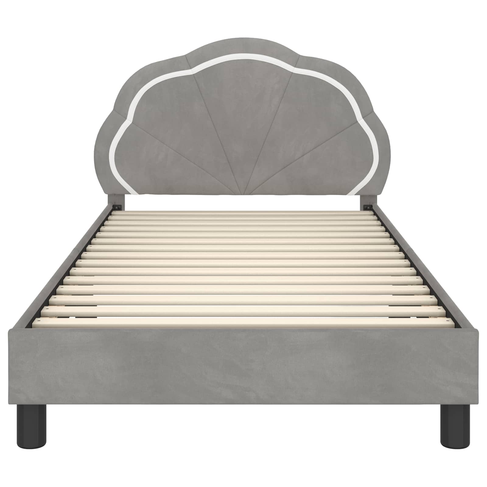 Struttura letto bambini con testata Grigio chiaro 90 x 190 cm 42010915