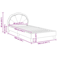 Struttura letto bambini con testata Grigio scuro 90 x 190 cm 42010916