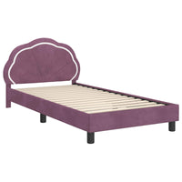 Struttura letto bambini con testata Viola 90 x 190 cm Velluto 42010919