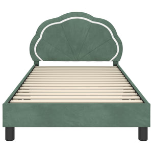 Struttura letto bambini con testata Verde Mare 90 x 190 cm 42010920