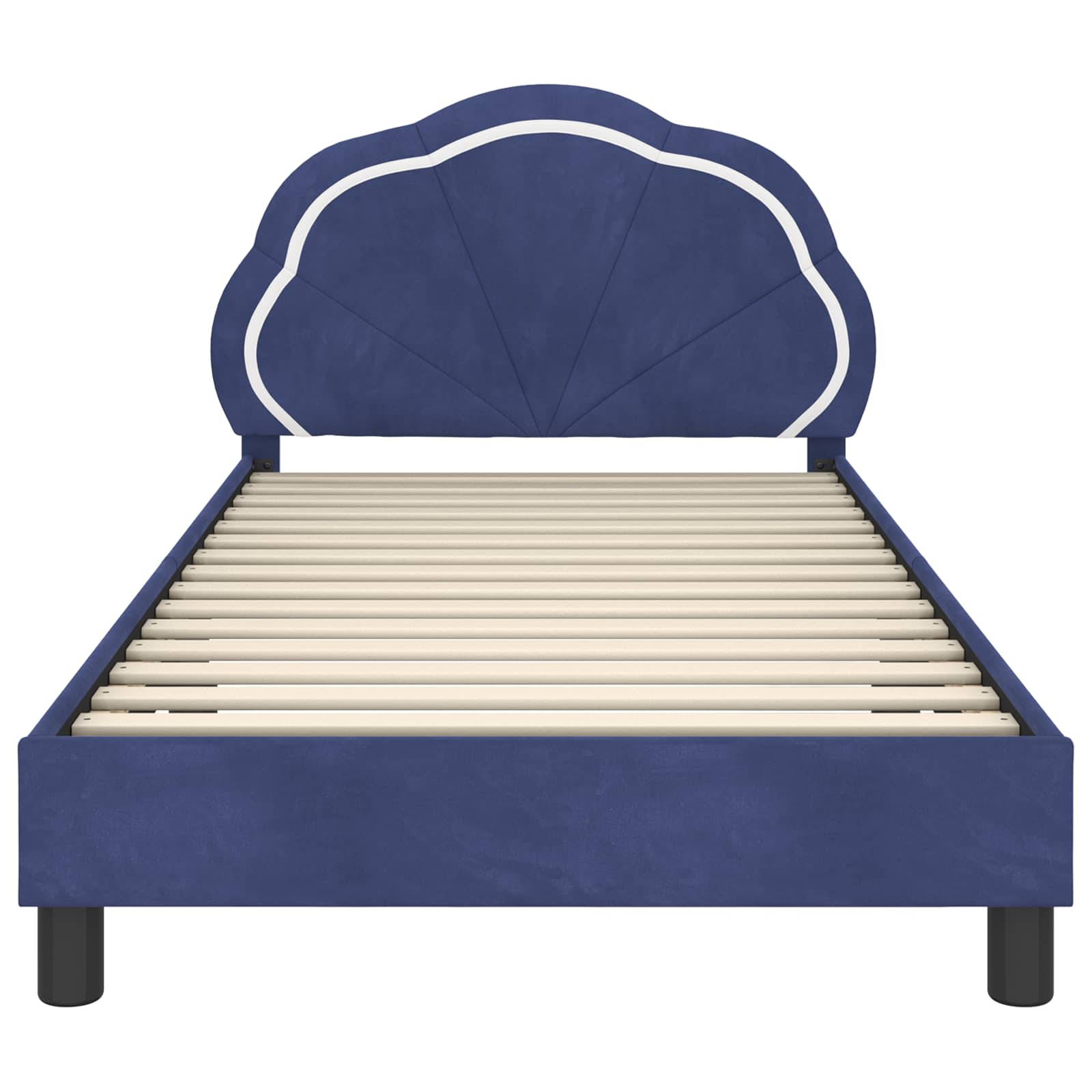 Struttura letto bambini con testata Blu Polizia 90 x 190 cm 42010921