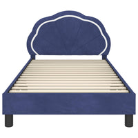 Struttura letto bambini con testata Blu Polizia 90 x 190 cm 42010921