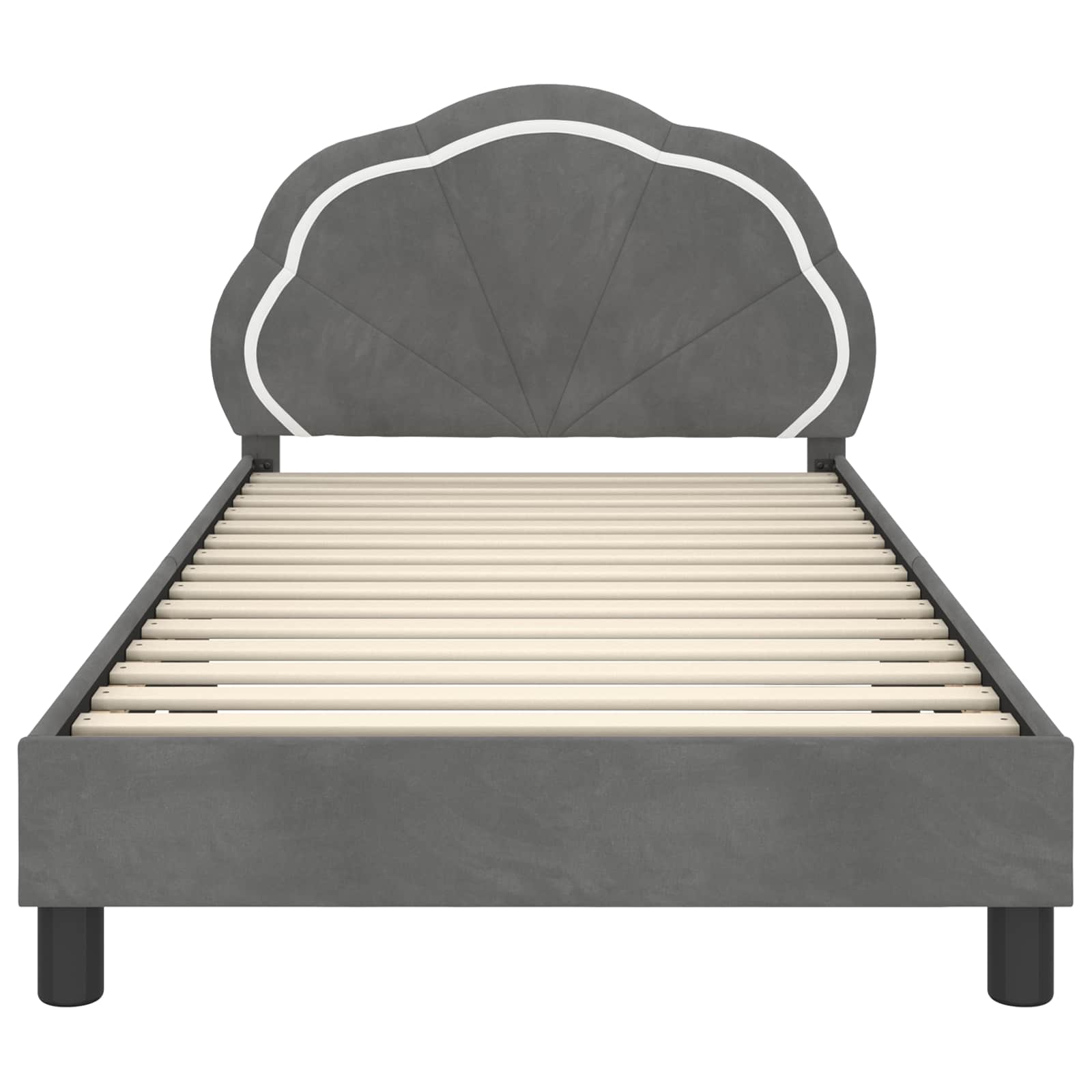 Struttura letto bambini con testata Grigio scuro 90 x 200 cm 42010923