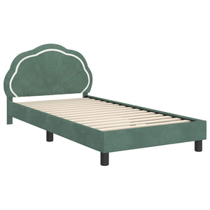 Struttura letto bambini con testata Verde Mare 90 x 200 cm 42010927