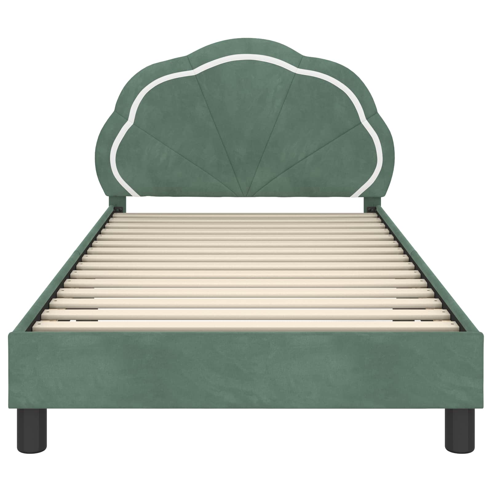 Struttura letto bambini con testata Verde Mare 90 x 200 cm 42010927