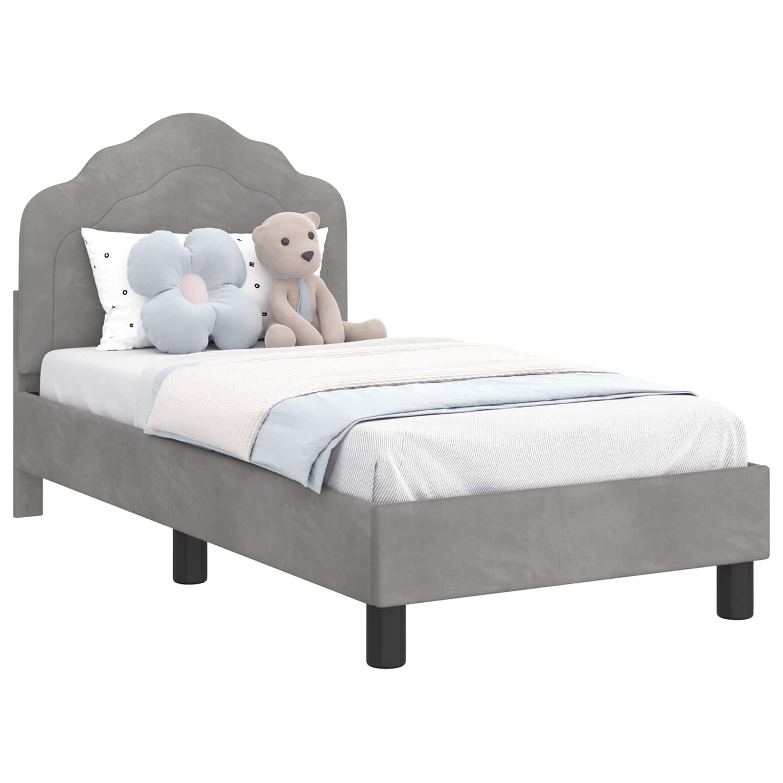 Struttura letto per bambini con testata Grigio chiaro 42010929