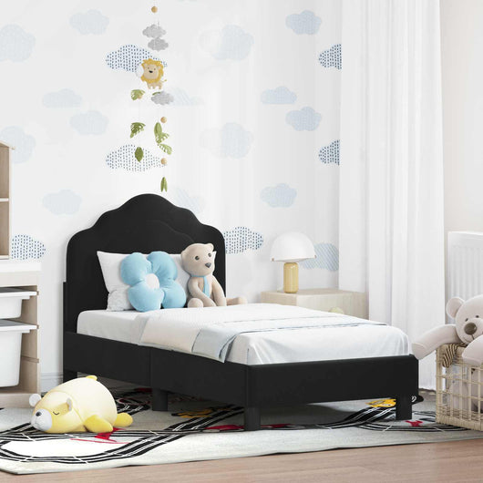 Struttura letto per bambini con testata Nero 70 x 140 cm 42010931
