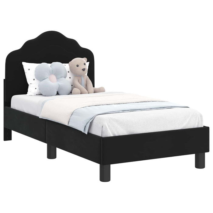 Struttura letto per bambini con testata Nero 70 x 140 cm 42010931