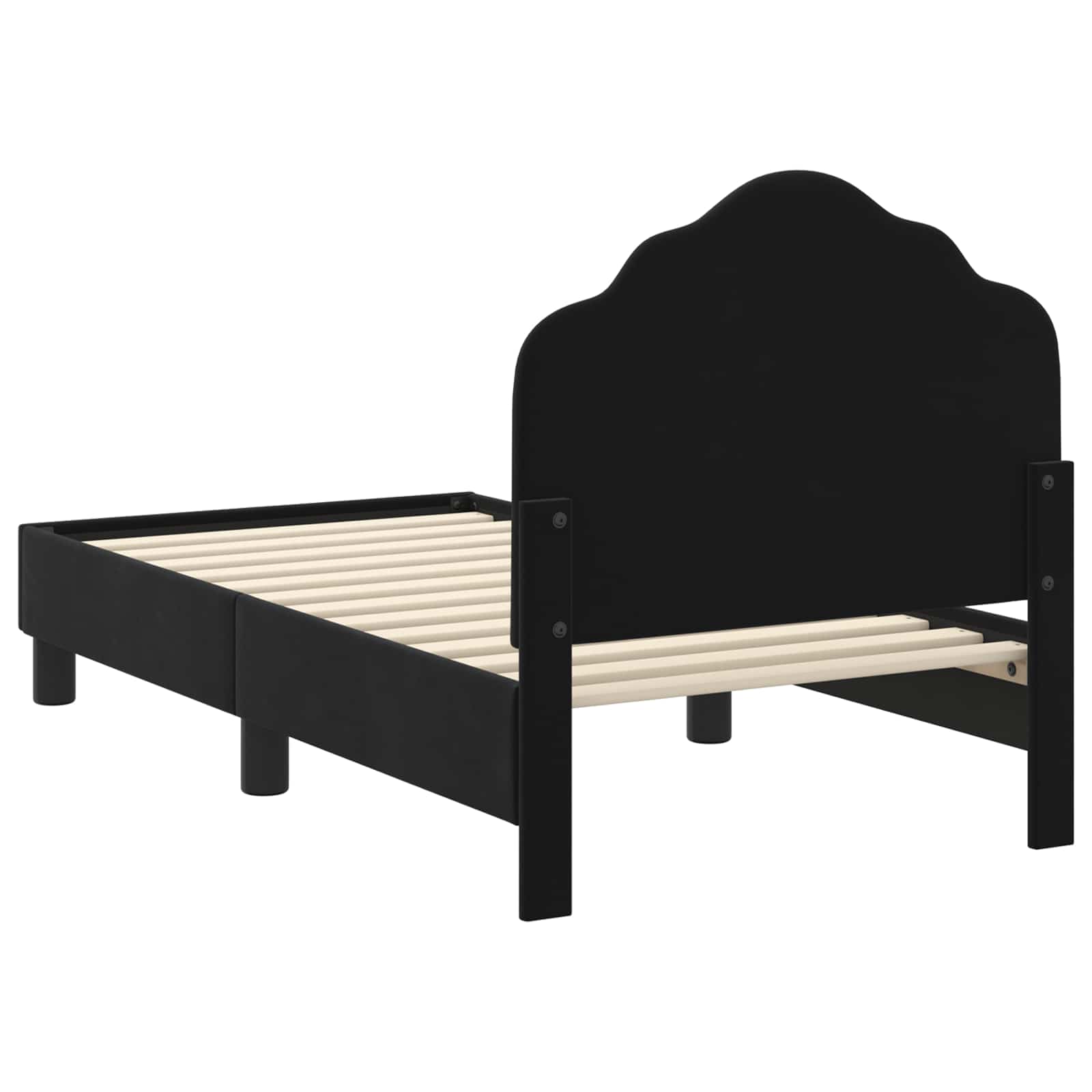 Struttura letto per bambini con testata Nero 70 x 140 cm 42010931