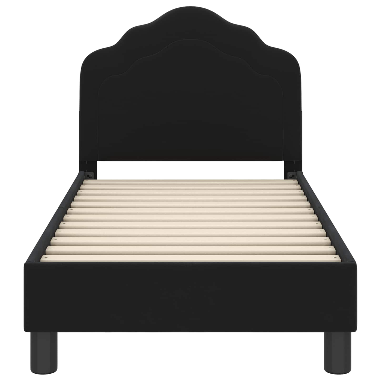 Struttura letto per bambini con testata Nero 70 x 140 cm 42010931