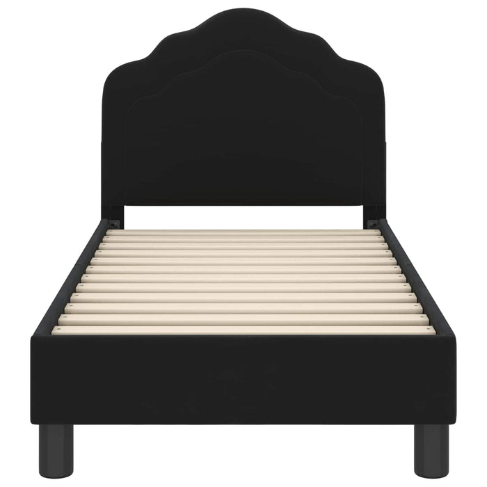 Struttura letto per bambini con testata Nero 70 x 140 cm 42010931
