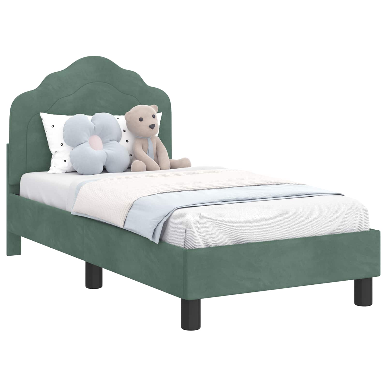 Struttura letto per bambini con testata Verde Mare 70 x 140 cm 42010934