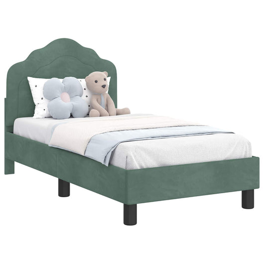 Struttura letto per bambini con testata Verde Mare 70 x 140 cm 42010934