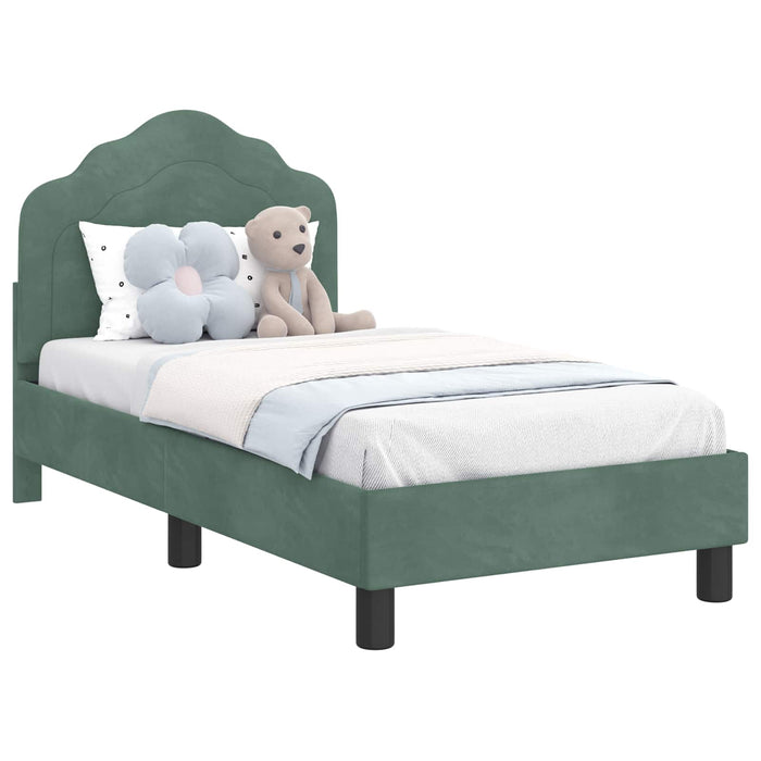 Struttura letto per bambini con testata Verde Mare 70 x 140 cm 42010934