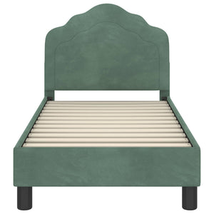 Struttura letto per bambini con testata Verde Mare 70 x 140 cm 42010934
