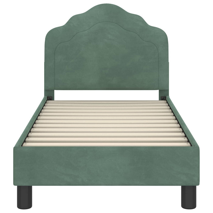 Struttura letto per bambini con testata Verde Mare 70 x 140 cm 42010934